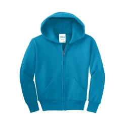 Port & Company® Youth Core Fleece Full-Zip Hooded Sweatshirt
