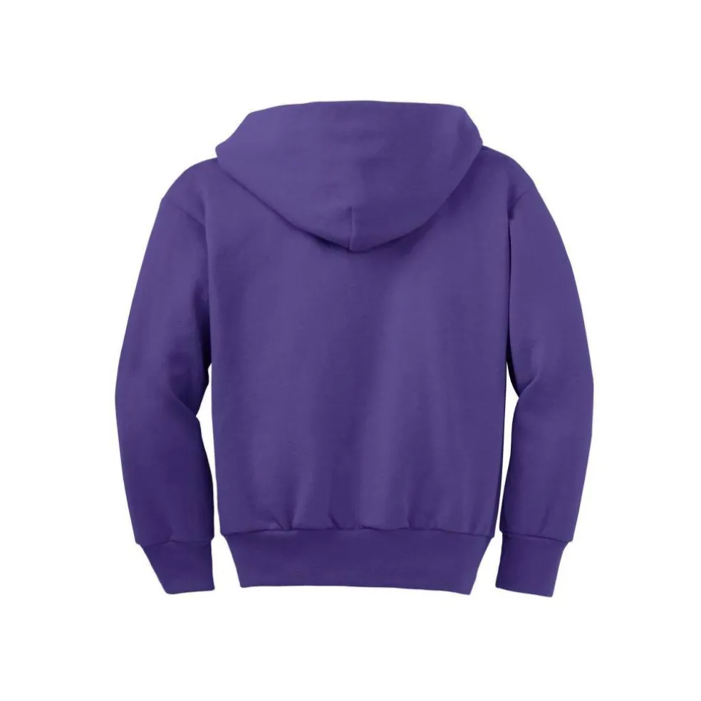 Port & Company® Youth Core Fleece Full-Zip Hooded Sweatshirt