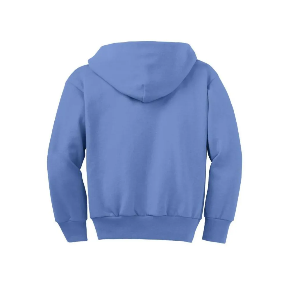 Port & Company® Youth Core Fleece Full-Zip Hooded Sweatshirt