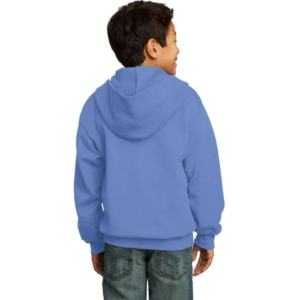 Port & Company® Youth Core Fleece Full-Zip Hooded Sweatshirt