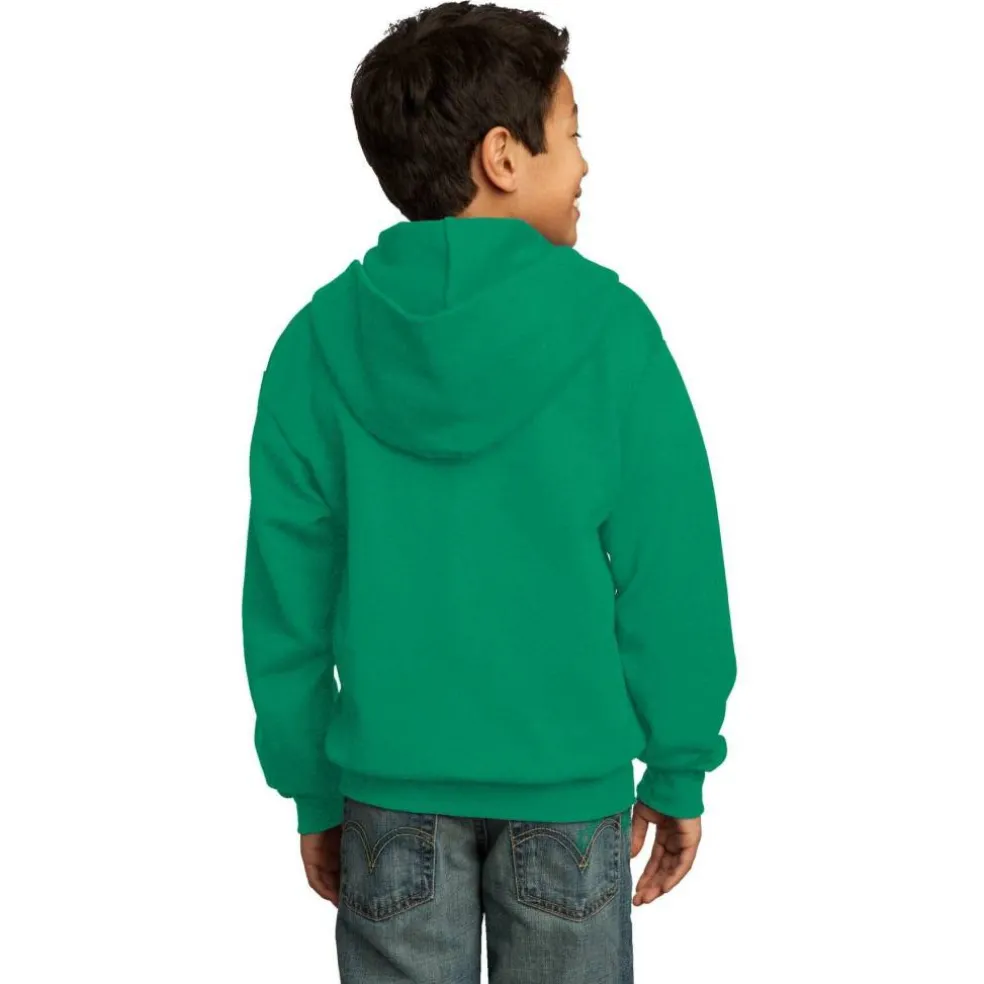 Port & Company® Youth Core Fleece Full-Zip Hooded Sweatshirt