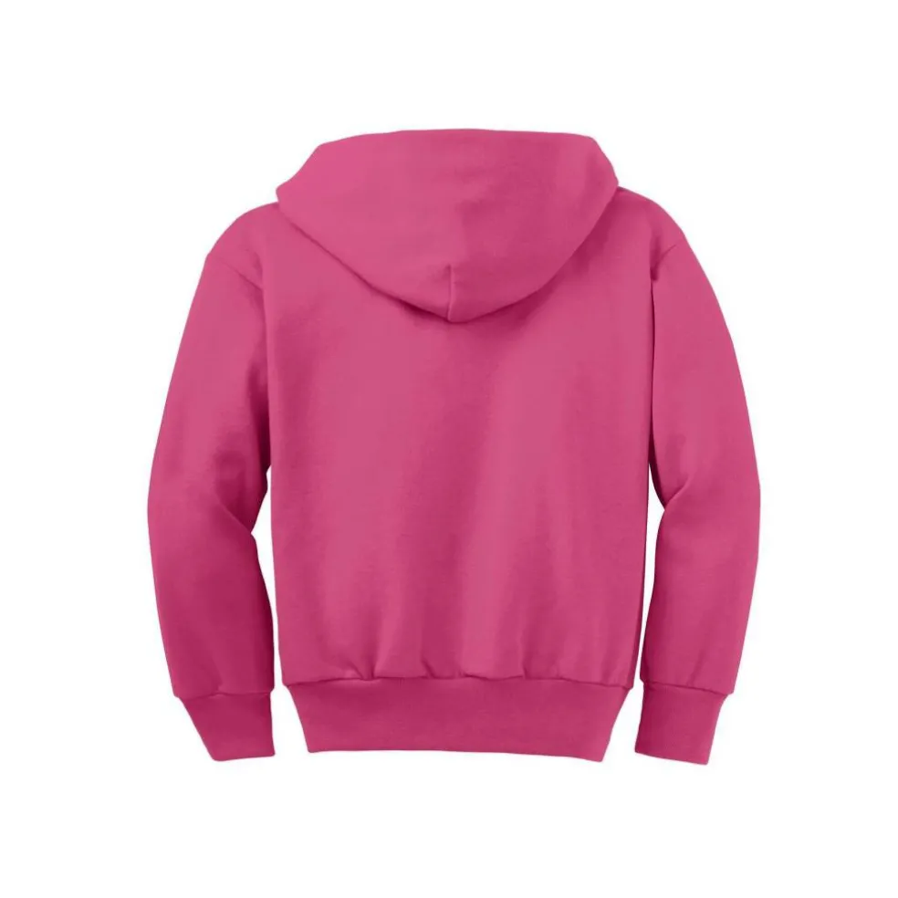 Port & Company® Youth Core Fleece Full-Zip Hooded Sweatshirt