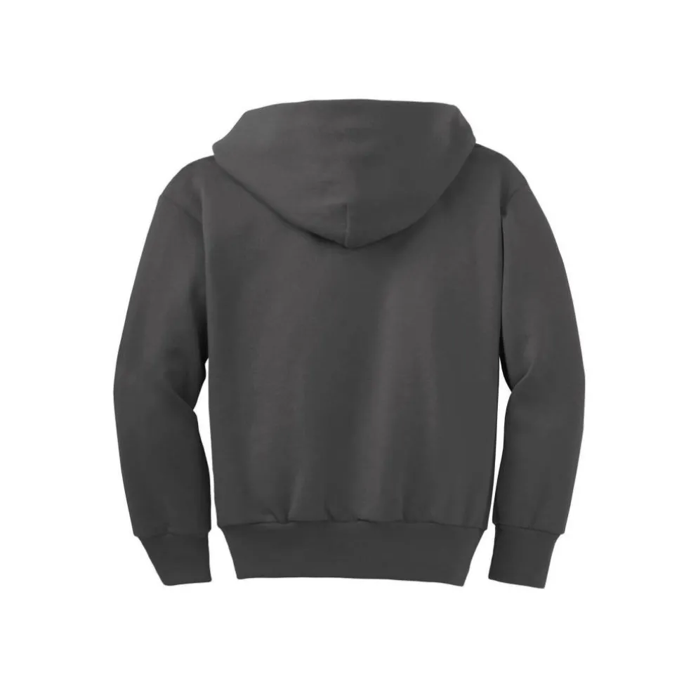 Port & Company® Youth Core Fleece Full-Zip Hooded Sweatshirt