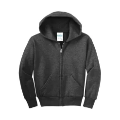 Port & Company® Youth Core Fleece Full-Zip Hooded Sweatshirt