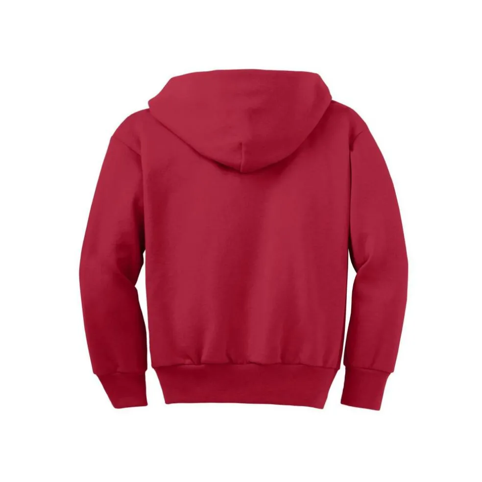 Port & Company® Youth Core Fleece Full-Zip Hooded Sweatshirt