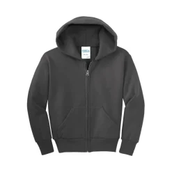 Port & Company® Youth Core Fleece Full-Zip Hooded Sweatshirt