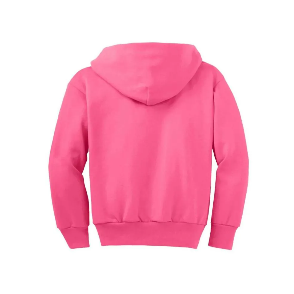 Port & Company® Youth Core Fleece Full-Zip Hooded Sweatshirt