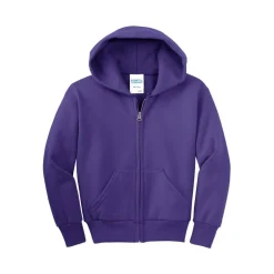 Port & Company® Youth Core Fleece Full-Zip Hooded Sweatshirt