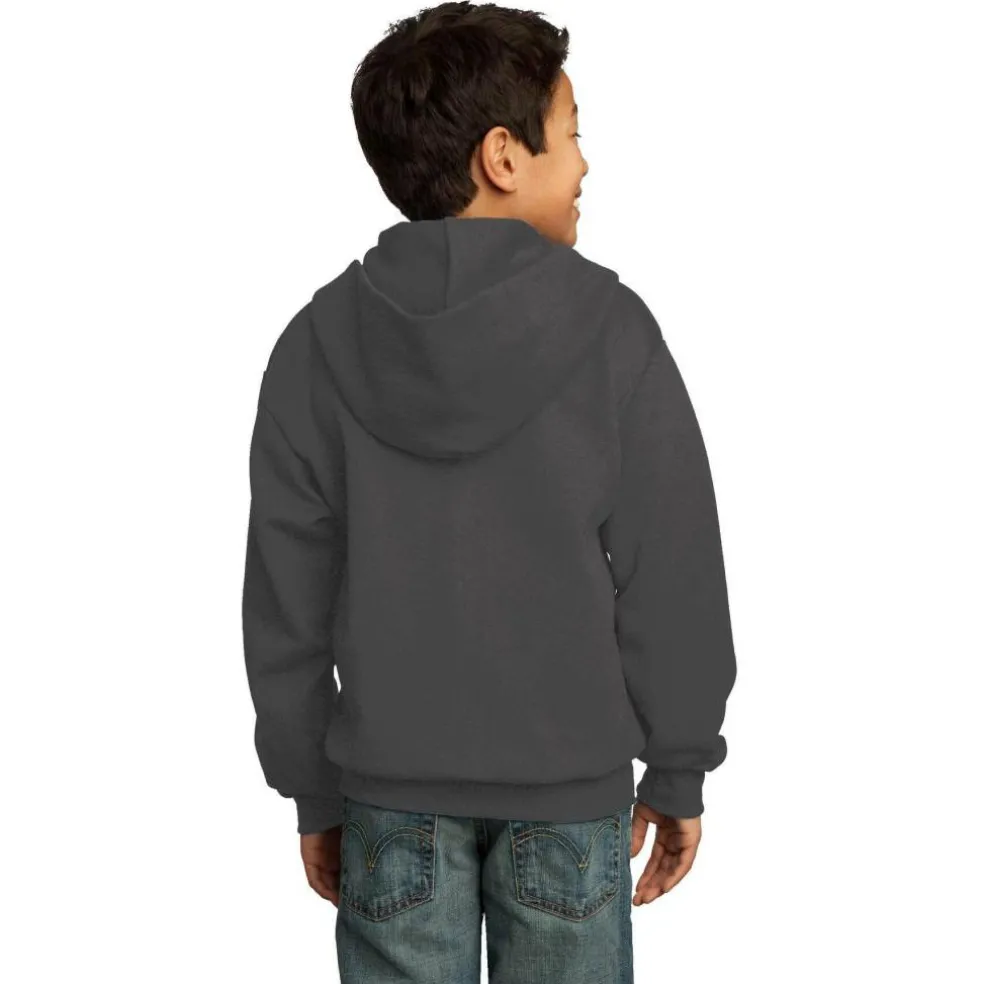Port & Company® Youth Core Fleece Full-Zip Hooded Sweatshirt