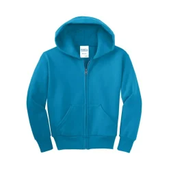 Port & Company® Youth Core Fleece Full-Zip Hooded Sweatshirt