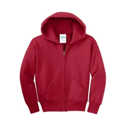 Port & Company® Youth Core Fleece Full-Zip Hooded Sweatshirt