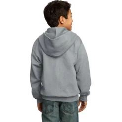 Port & Company® Youth Core Fleece Full-Zip Hooded Sweatshirt