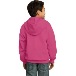 Port & Company® Youth Core Fleece Full-Zip Hooded Sweatshirt