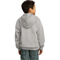 Port & Company® Youth Core Fleece Full-Zip Hooded Sweatshirt