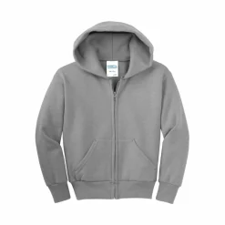 Port & Company® Youth Core Fleece Full-Zip Hooded Sweatshirt