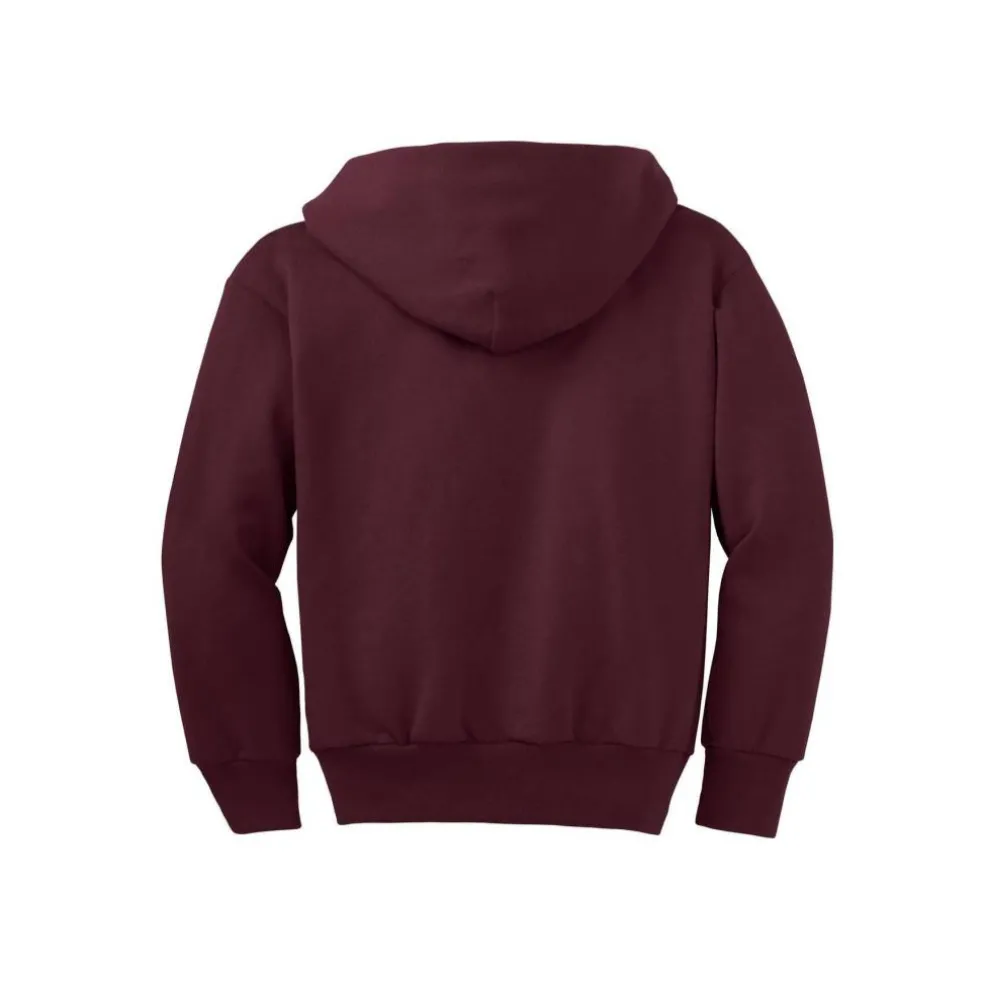 Port & Company® Youth Core Fleece Full-Zip Hooded Sweatshirt