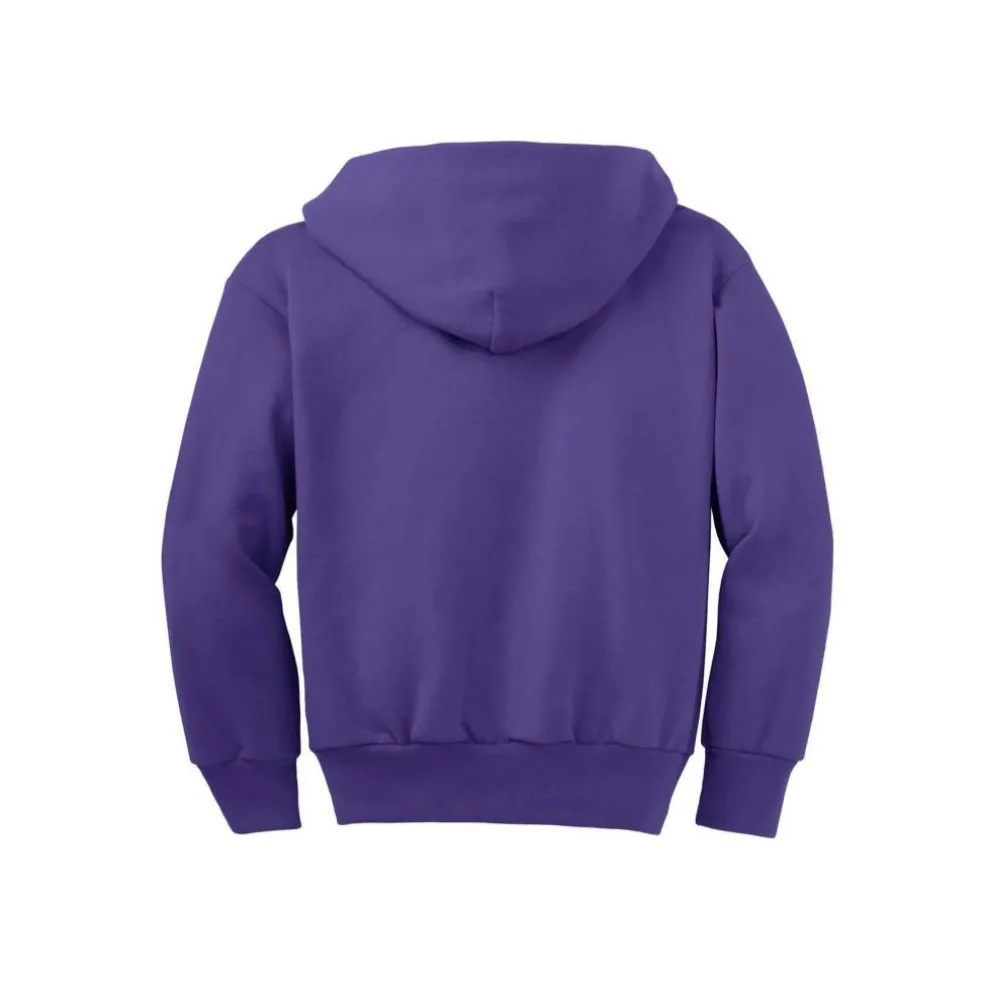 Port & Company® Youth Core Fleece Full-Zip Hooded Sweatshirt