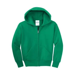 Port & Company® Youth Core Fleece Full-Zip Hooded Sweatshirt