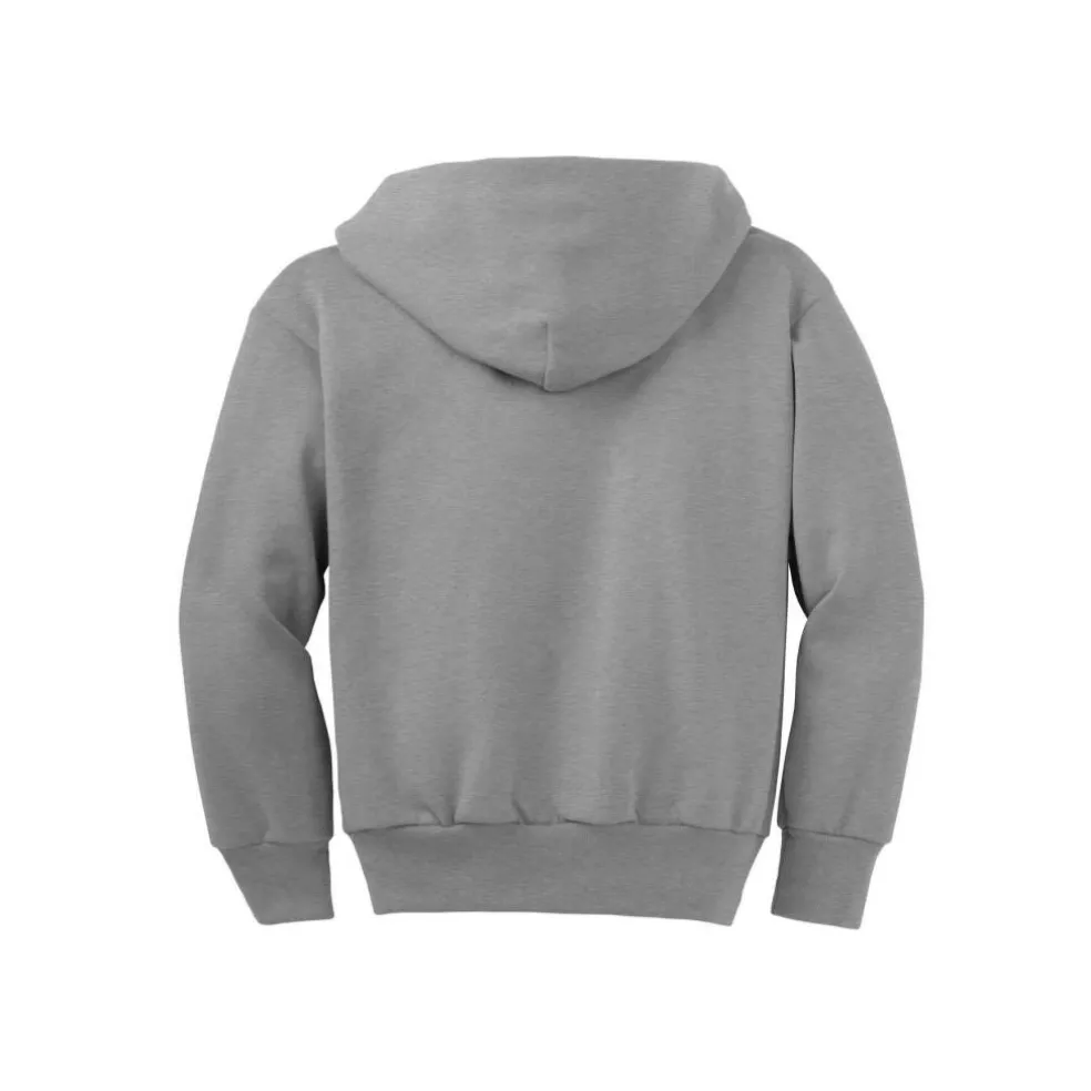 Port & Company® Youth Core Fleece Full-Zip Hooded Sweatshirt