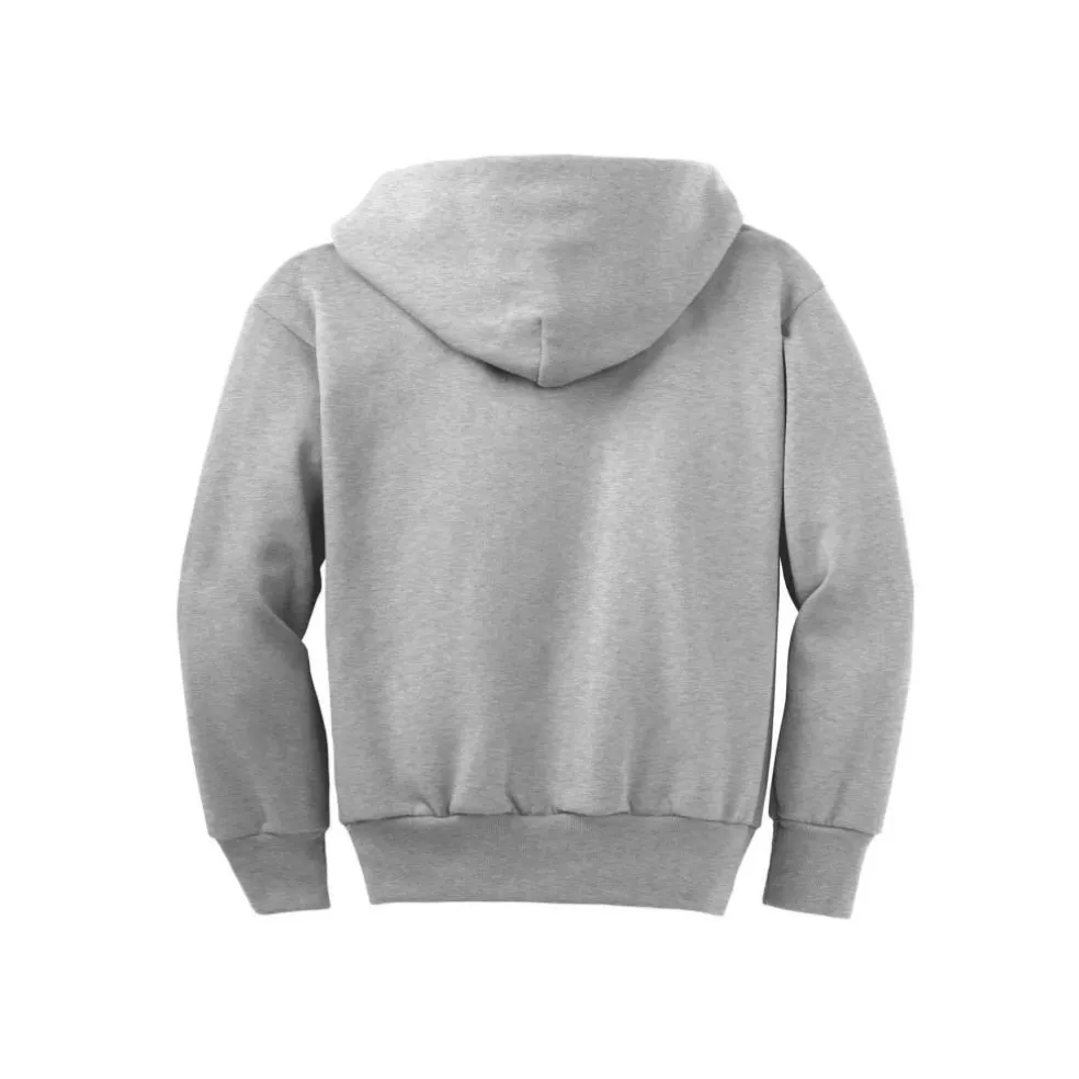 Port & Company® Youth Core Fleece Full-Zip Hooded Sweatshirt
