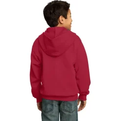Port & Company® Youth Core Fleece Full-Zip Hooded Sweatshirt