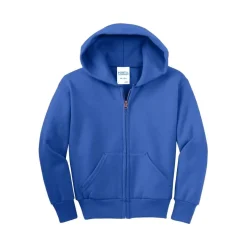 Port & Company® Youth Core Fleece Full-Zip Hooded Sweatshirt
