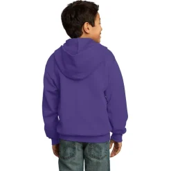 Port & Company® Youth Core Fleece Full-Zip Hooded Sweatshirt