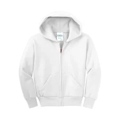 Port & Company® Youth Core Fleece Full-Zip Hooded Sweatshirt