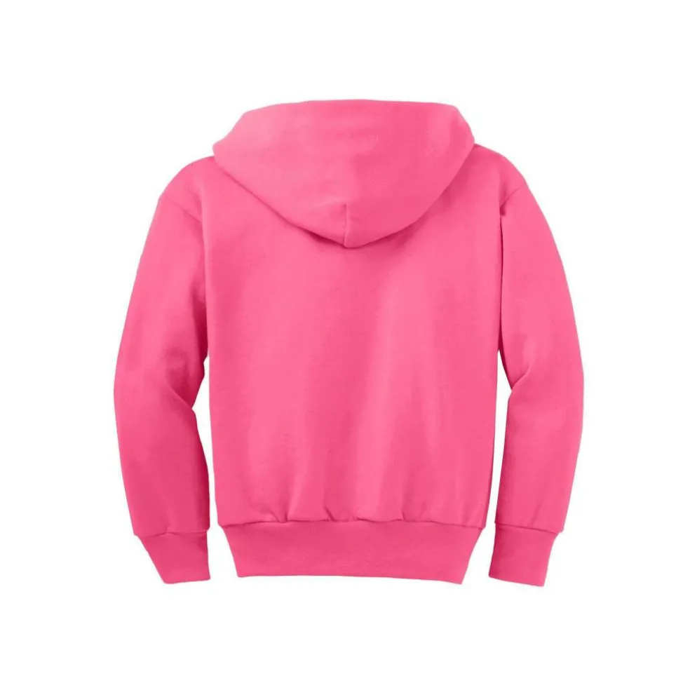 Port & Company® Youth Core Fleece Full-Zip Hooded Sweatshirt