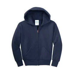 Port & Company® Youth Core Fleece Full-Zip Hooded Sweatshirt