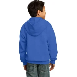 Port & Company® Youth Core Fleece Full-Zip Hooded Sweatshirt