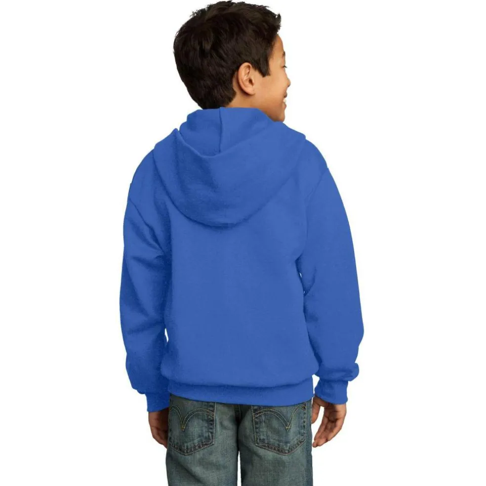 Port & Company® Youth Core Fleece Full-Zip Hooded Sweatshirt