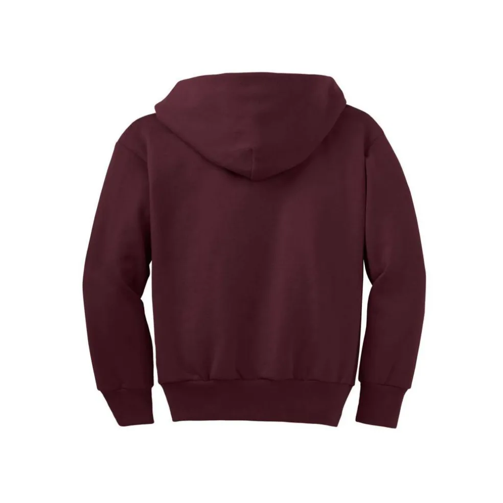 Port & Company® Youth Core Fleece Full-Zip Hooded Sweatshirt