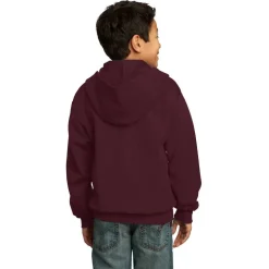 Port & Company® Youth Core Fleece Full-Zip Hooded Sweatshirt