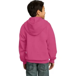 Port & Company® Youth Core Fleece Full-Zip Hooded Sweatshirt