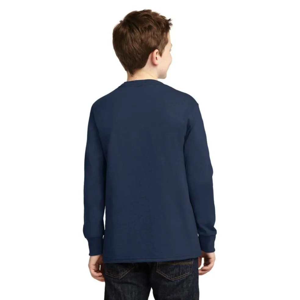 Port & Company® Youth Long Sleeve Core Cotton T-Shirt