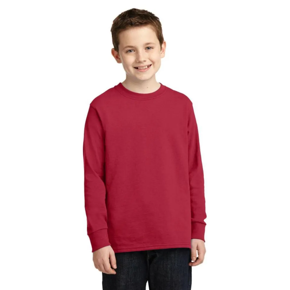 Port & Company® Youth Long Sleeve Core Cotton T-Shirt