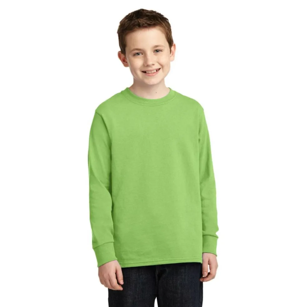 Port & Company® Youth Long Sleeve Core Cotton T-Shirt
