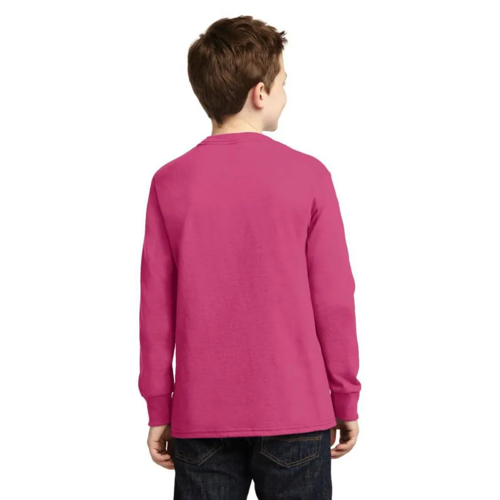 Port & Company® Youth Long Sleeve Core Cotton T-Shirt
