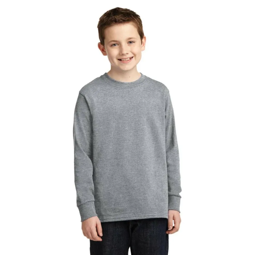 Port & Company® Youth Long Sleeve Core Cotton T-Shirt