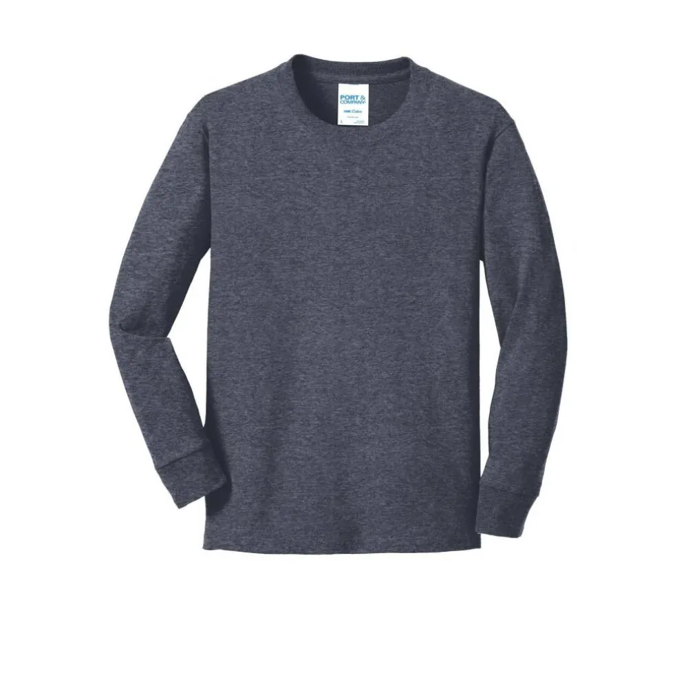Port & Company® Youth Long Sleeve Core Cotton T-Shirt