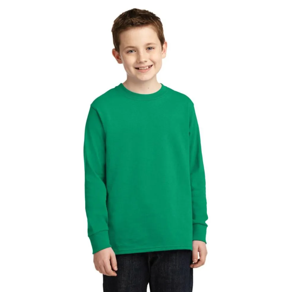 Port & Company® Youth Long Sleeve Core Cotton T-Shirt