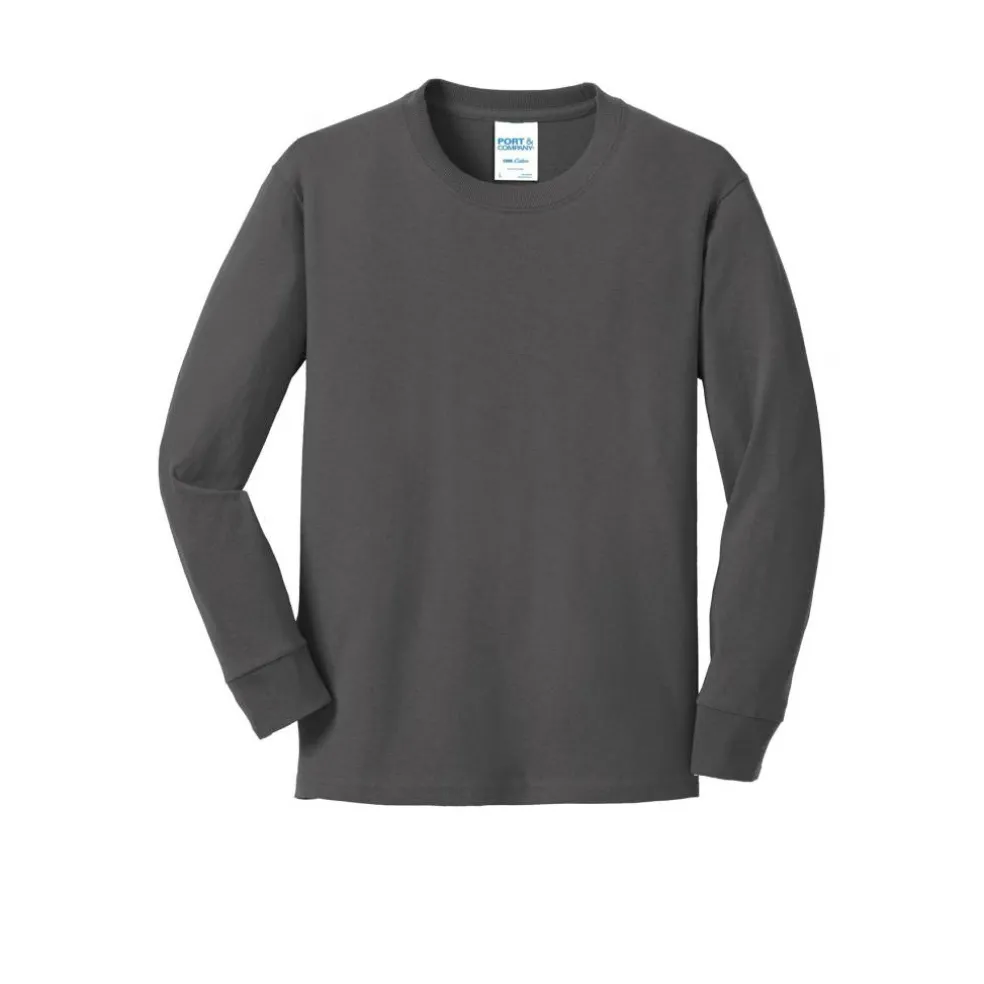 Port & Company® Youth Long Sleeve Core Cotton T-Shirt