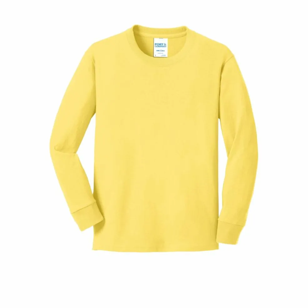 Port & Company® Youth Long Sleeve Core Cotton T-Shirt