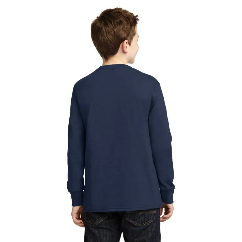 Port & Company® Youth Long Sleeve Core Cotton T-Shirt