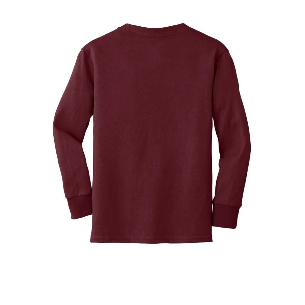 Port & Company® Youth Long Sleeve Core Cotton T-Shirt