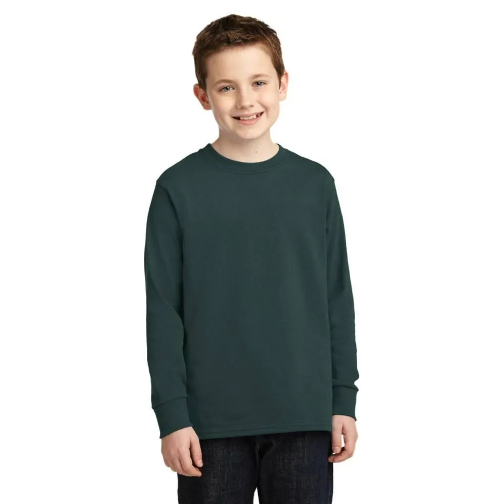 Port & Company® Youth Long Sleeve Core Cotton T-Shirt