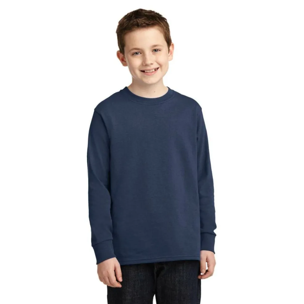 Port & Company® Youth Long Sleeve Core Cotton T-Shirt