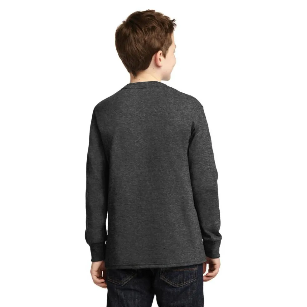 Port & Company® Youth Long Sleeve Core Cotton T-Shirt