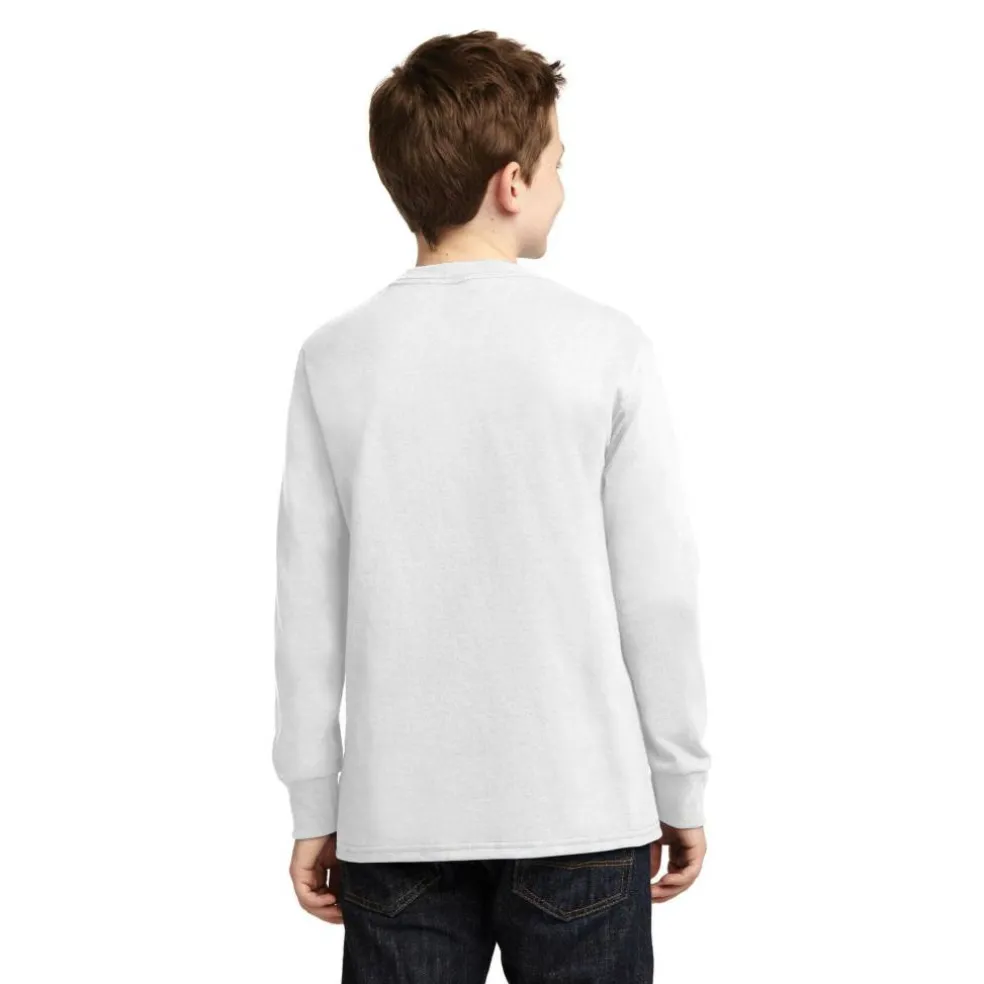 Port & Company® Youth Long Sleeve Core Cotton T-Shirt